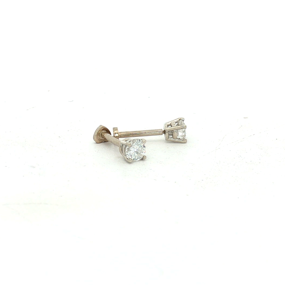 14K White Gold Lab Grown 1ctw Diamond Stud Earrings
