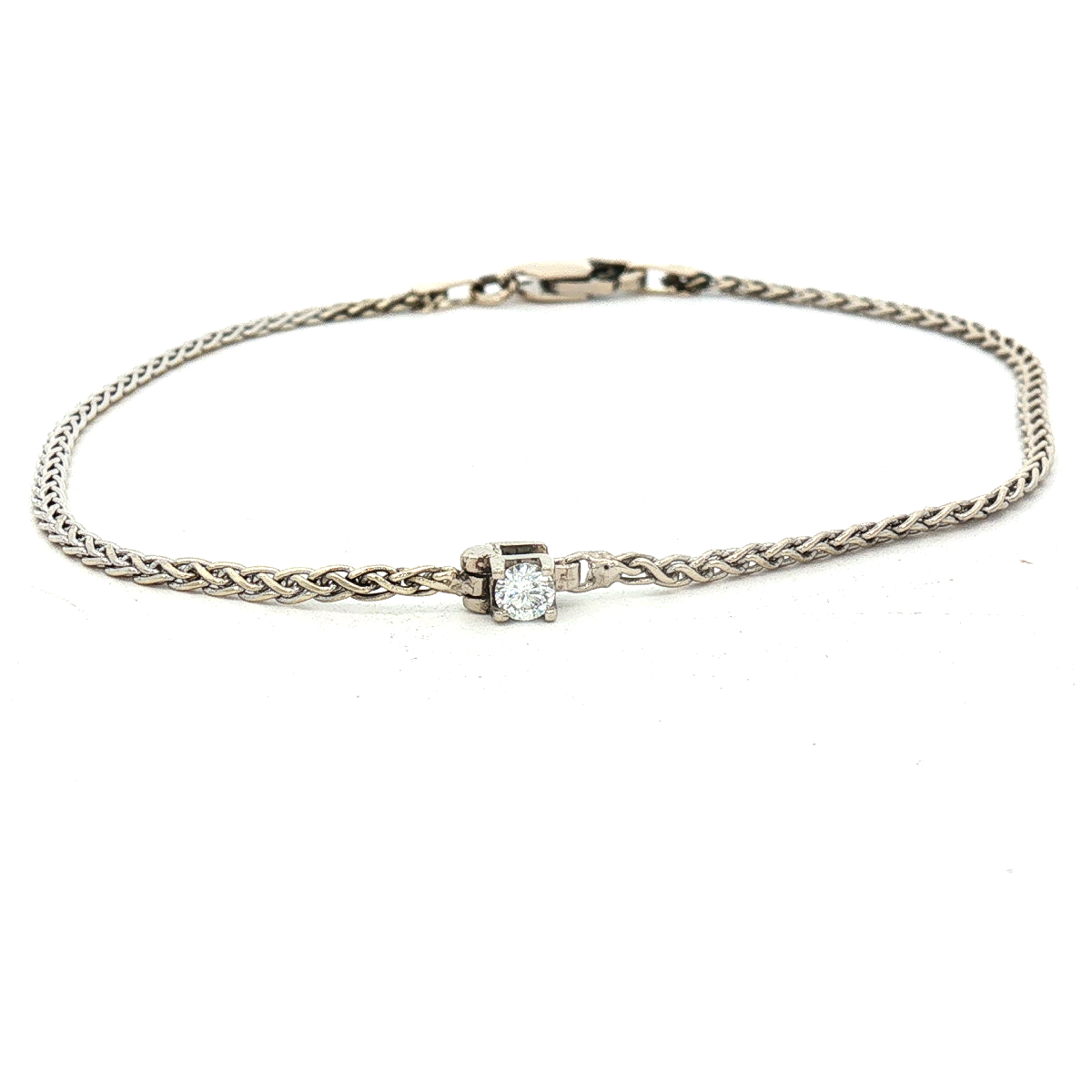 14K White Gold (1) 0.07ct Add a Diamond Bracelet