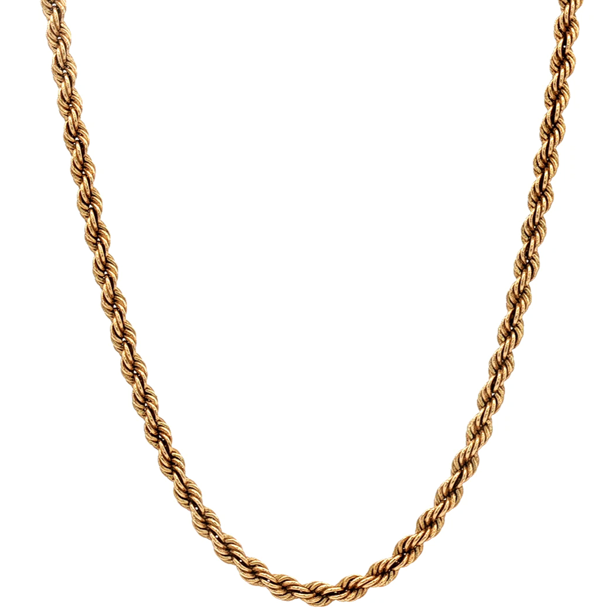 14k Yellow Gold 24" Pre-Owned Handmade Rope Chain