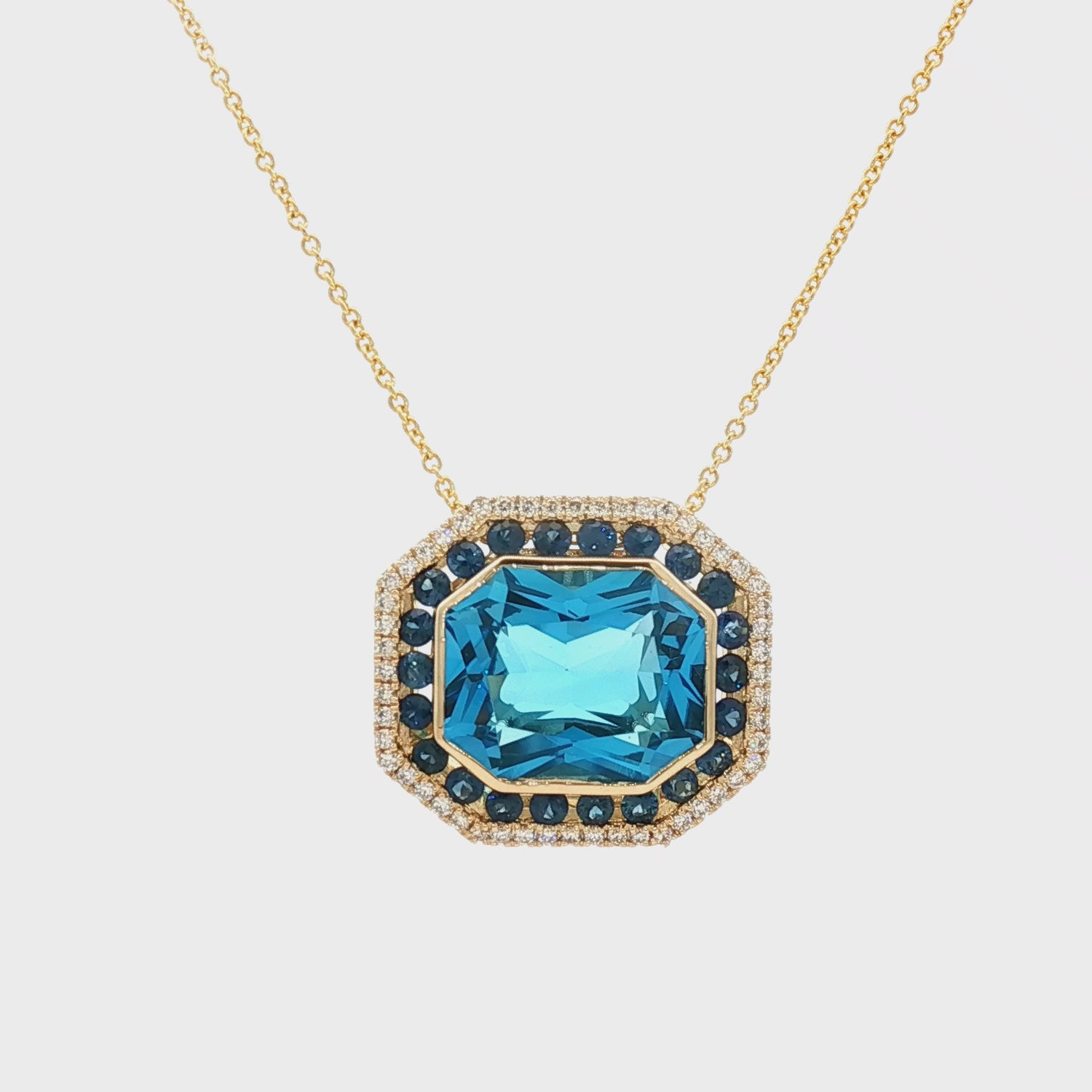 "Sawyer" Diamond, Blue Topaz, and Sapphire
