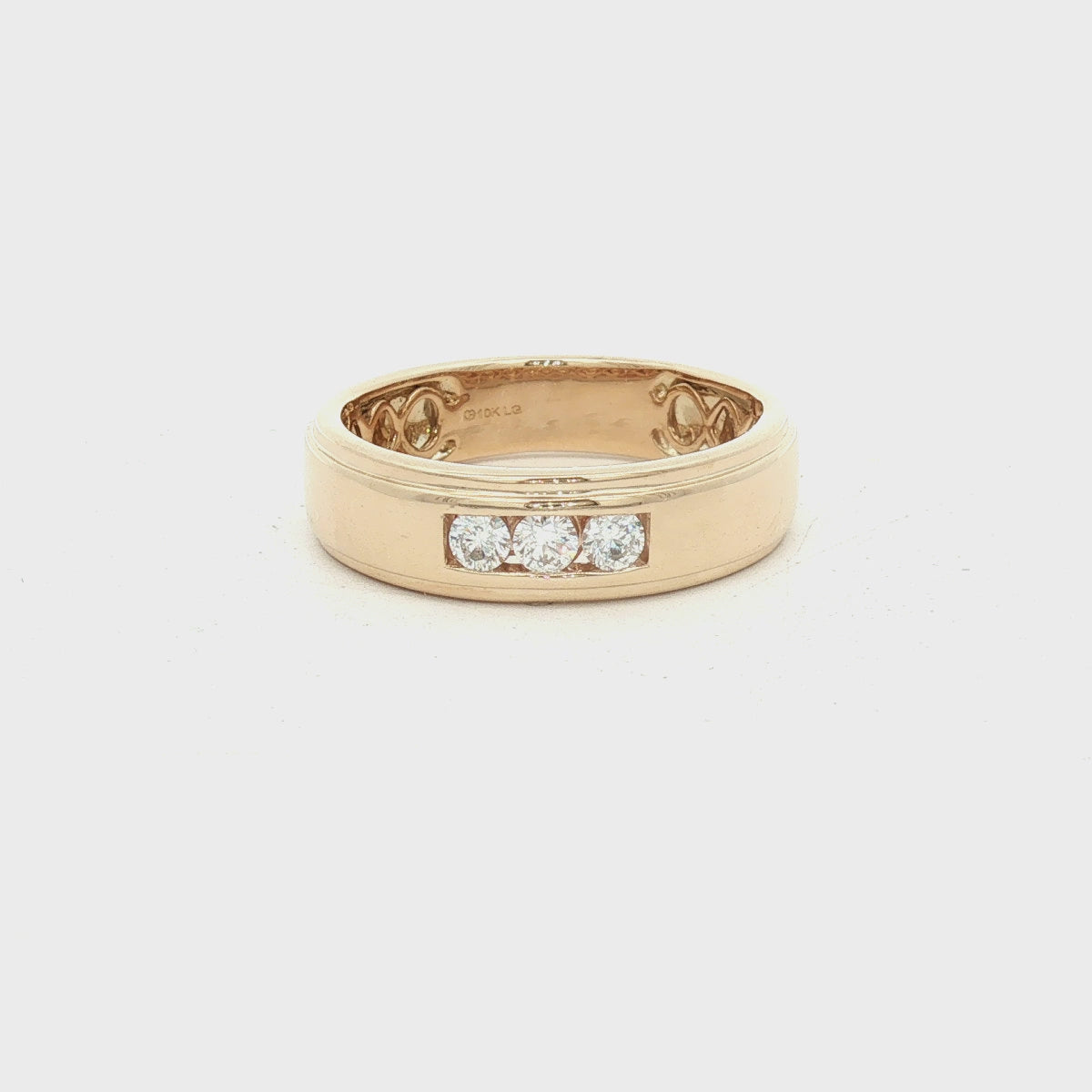 10K Yellow Gold 0.27ctw Lab-Grown Diamond Men's Band