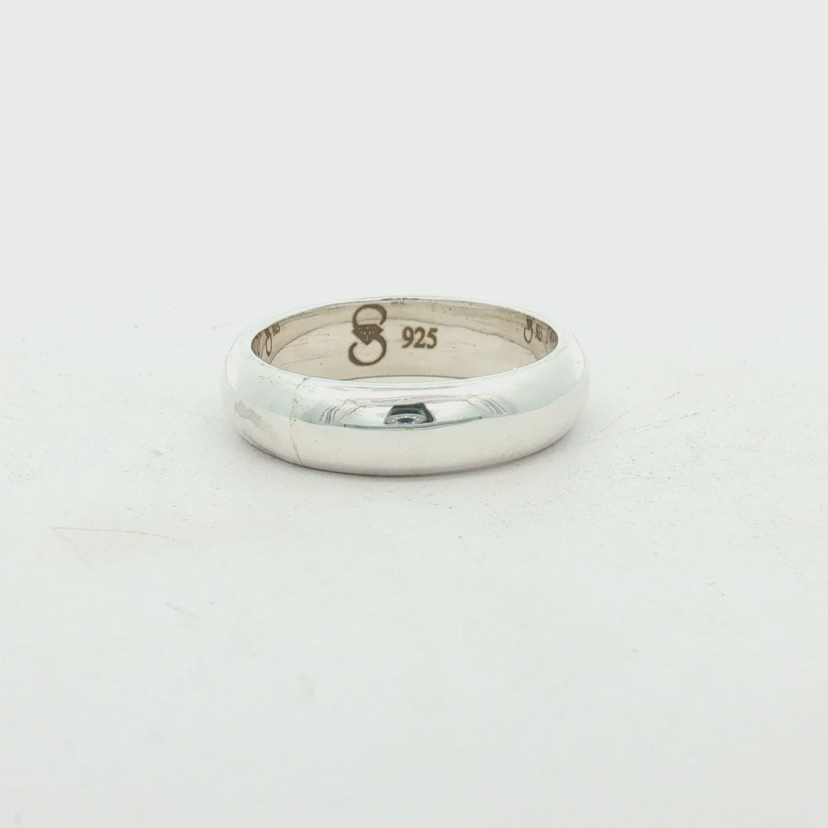 Sterling Silver 6mm Men's Wedding Band