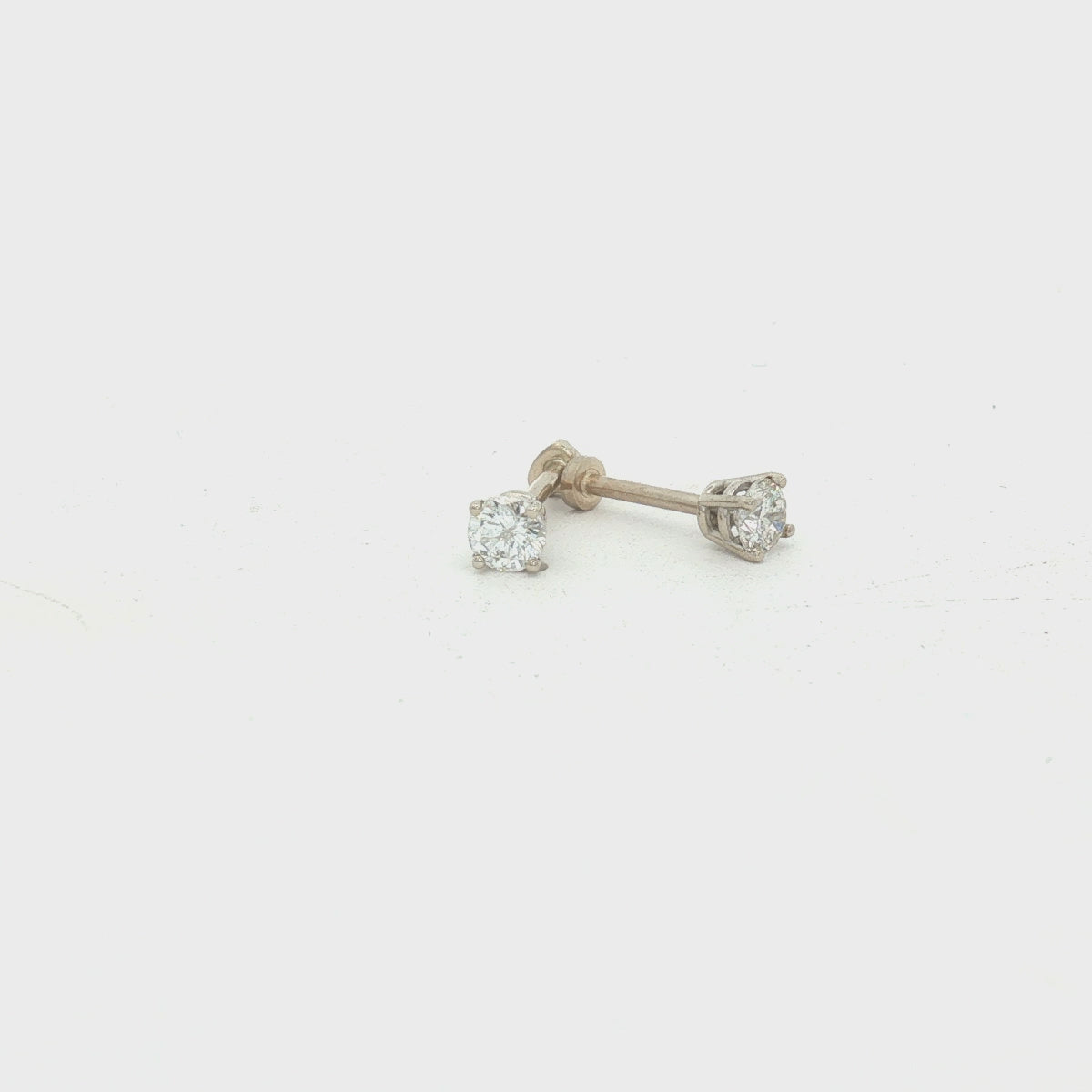 14K White Gold Lab Grown 1ctw Diamond Stud Earrings
