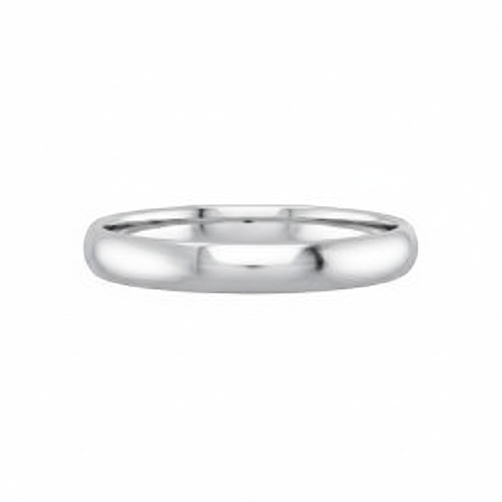 Selman's Jewelers 10k white gold 2mm light comfort fit wedding band, size 5.