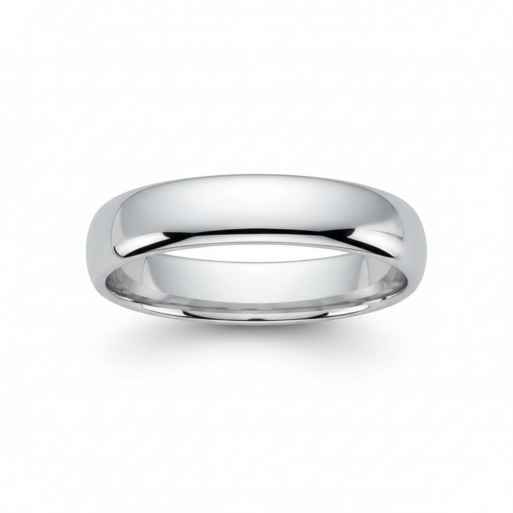 Selman's Jewelers 10k white gold 5mm comfort fit men's wedding band, size 9.