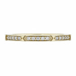 Selman's Jewelers 14k yellow gold band with 0.06ctw diamonds and bar accents.