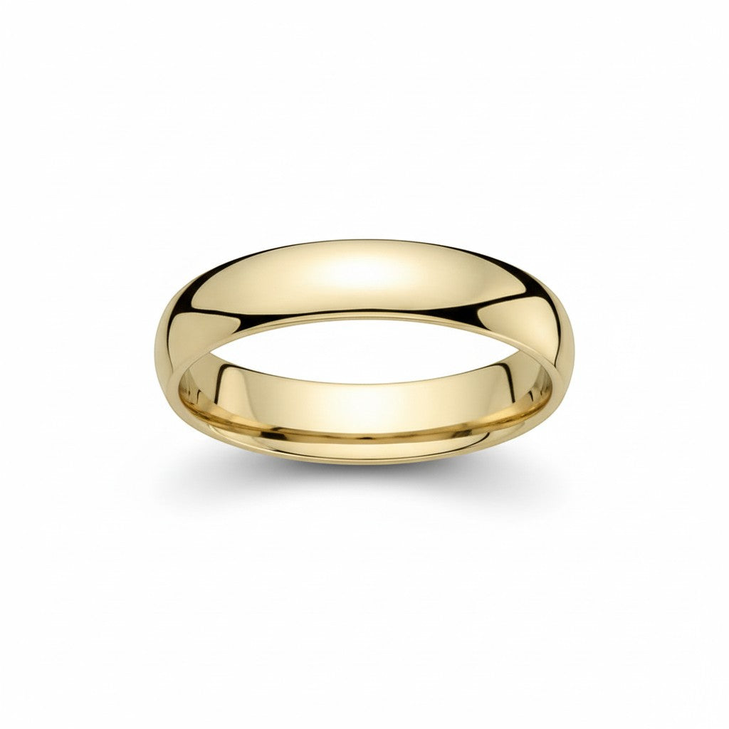 Selman's Jewelers 14k yellow gold 4mm light comfort fit men's wedding band, size 10.
