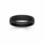 Selman's Jewelers men's black diamond ceramic domed wedding band with sandblast finish, size 11.5.