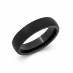 Selman's Jewelers men's black ceramic domed wedding band with sandblast finish, size 12.5.