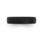 Selman's Jewelers black diamond ceramic domed wedding band with sandblast finish, size 12.5.