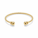Selman's Jewelers 14k gold filled cuff bracelet with 3mm beads and ball ends.