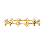 Selman's Jewelers gold bead bracelet with signature cross pattern, 2.5mm beads.