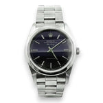 Selman’s Jewelers 1991 Rolex Air King Ref. 14000 blue stick dial watch with Oyster bracelet. Automatic movement.
