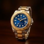 Selman's Jewelers pre-owned Rolex 40mm Yachtmaster two-tone watch with blue dial and Oyster bracelet. Year 2016.