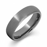 Selman's Jewelers men's domed tungsten wedding band with satin finish, size 9.5.