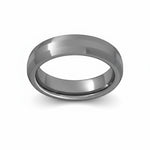 Selman's Jewelers men's domed tungsten wedding band with polished outer edges and a 2mm laser satin center.