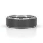Selman's Jewelers men's tungsten wedding band with sandblast finish and grooved edge, size 10.5.