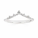 Selman's Jewelers Carmela 14k white gold curved wedding band with 0.15ctw diamonds.
